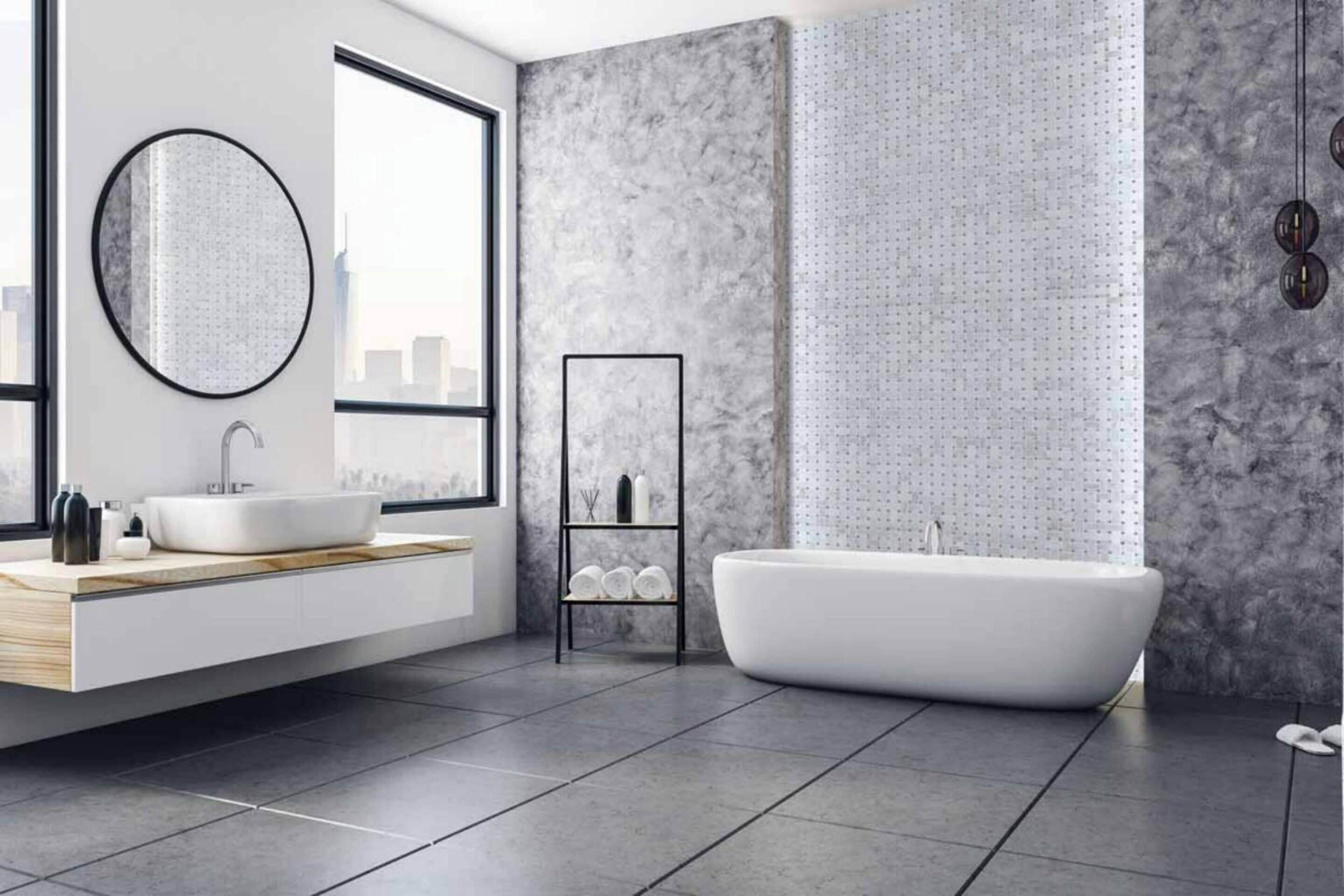 TRENZADO BLANCO o GRIS - Mosaico en Malla - 1