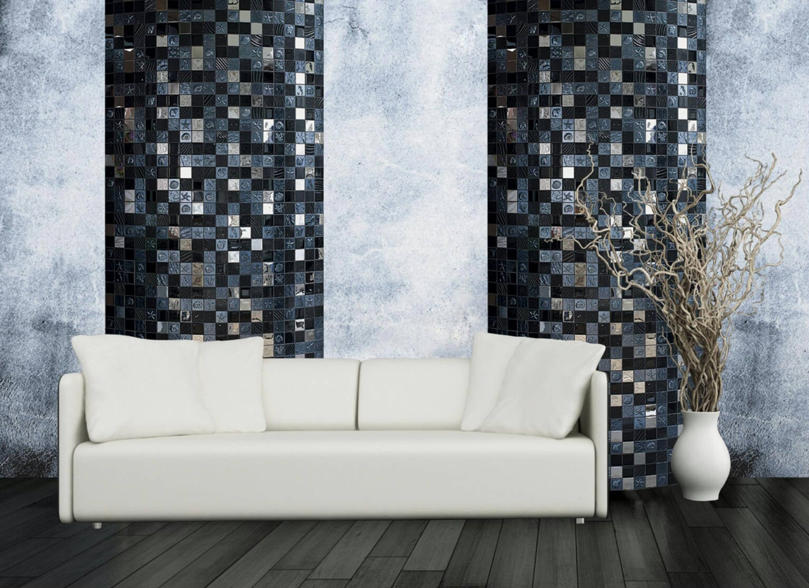 MARINA BEIGE o NEGRO - Mosaico en Malla - 2